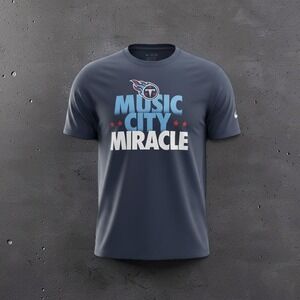 Nike Tennessee Titans "Music City Miracle" T-Shirt Mens XL Navy Blue NFL NWT